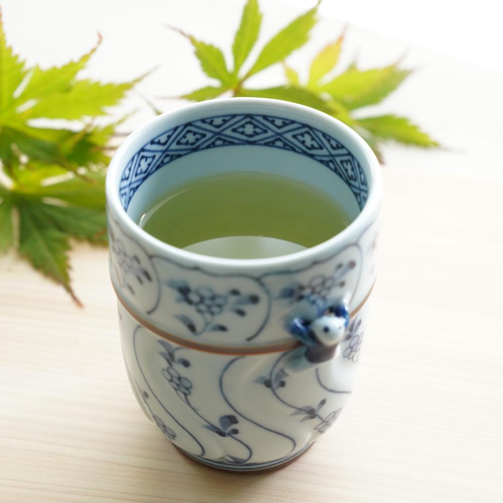 ARITA "IKKANNJIN" CARVED CUP WITH WILD FLOWERS (LARGE)