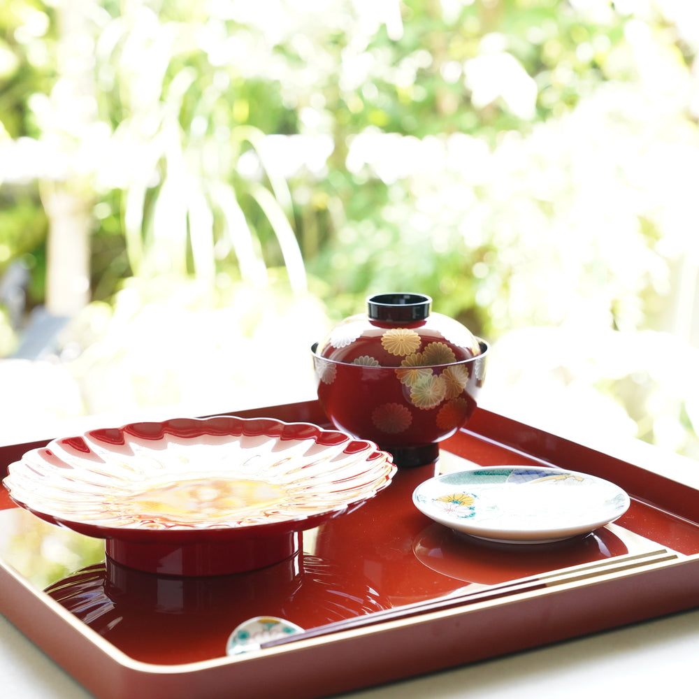 ROUND CHRYSANTHEMUM PLATE 6.5 IN